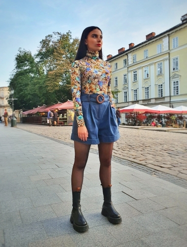 Шорти oversize Marta Indigo - Интернет-магазин одежды "Milkiss"