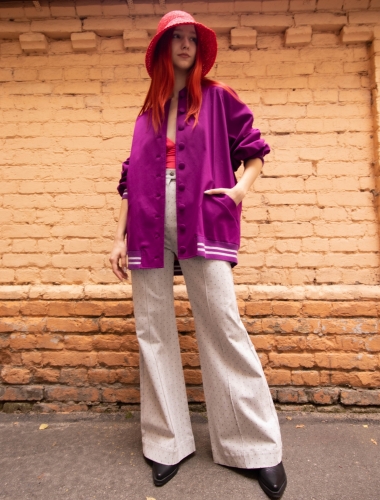 Бомбер Marusya з фіолетового коттону  - Интернет-магазин одежды "Milkiss"