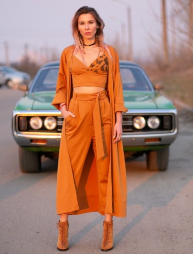 Кардиган Road to Happiness кольору saffron - Интернет-магазин одежды "Milkiss"